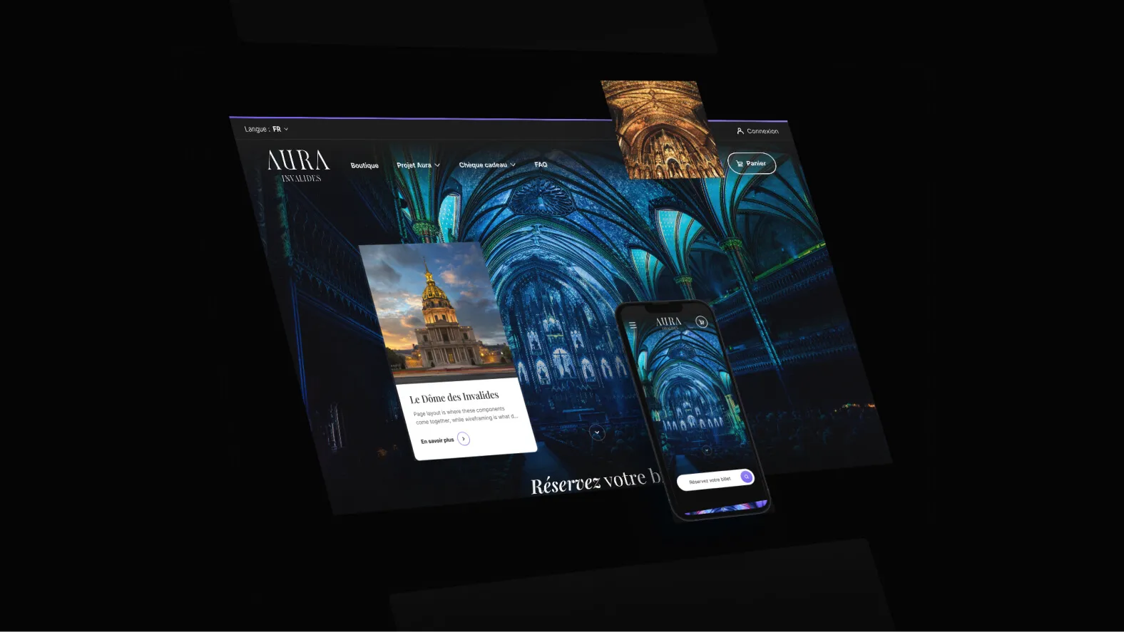 Modern website homepage design