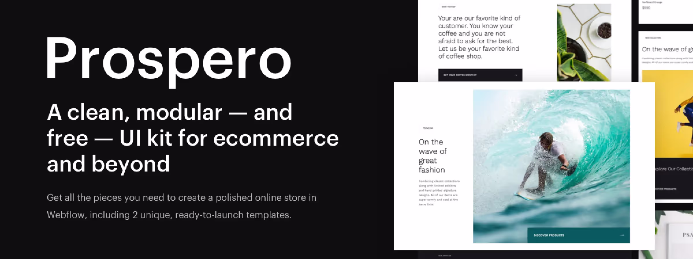 Prospero, l’UI Kit de Webflow qui simplifie la création d’un site web