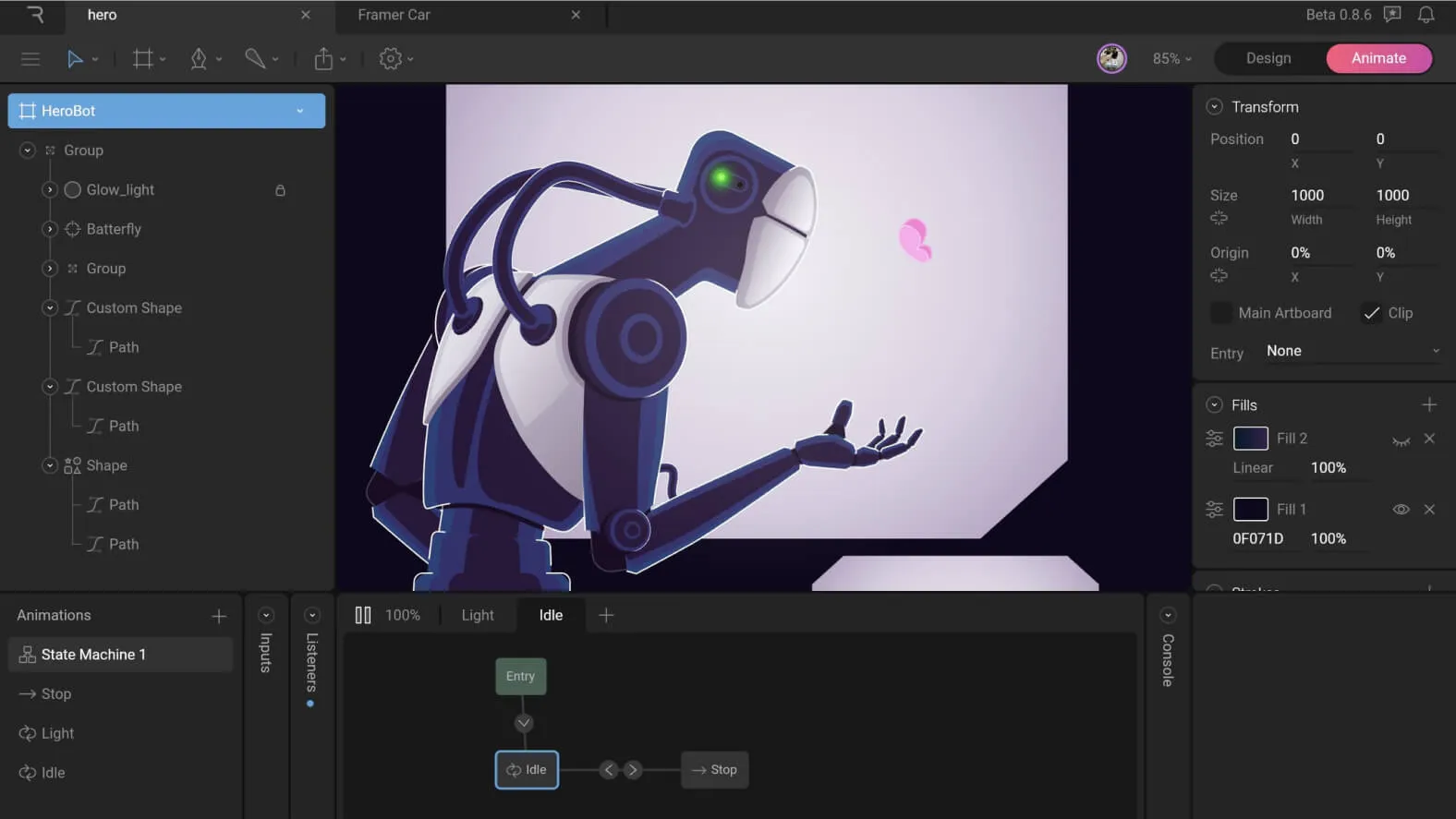 Rive App Interface