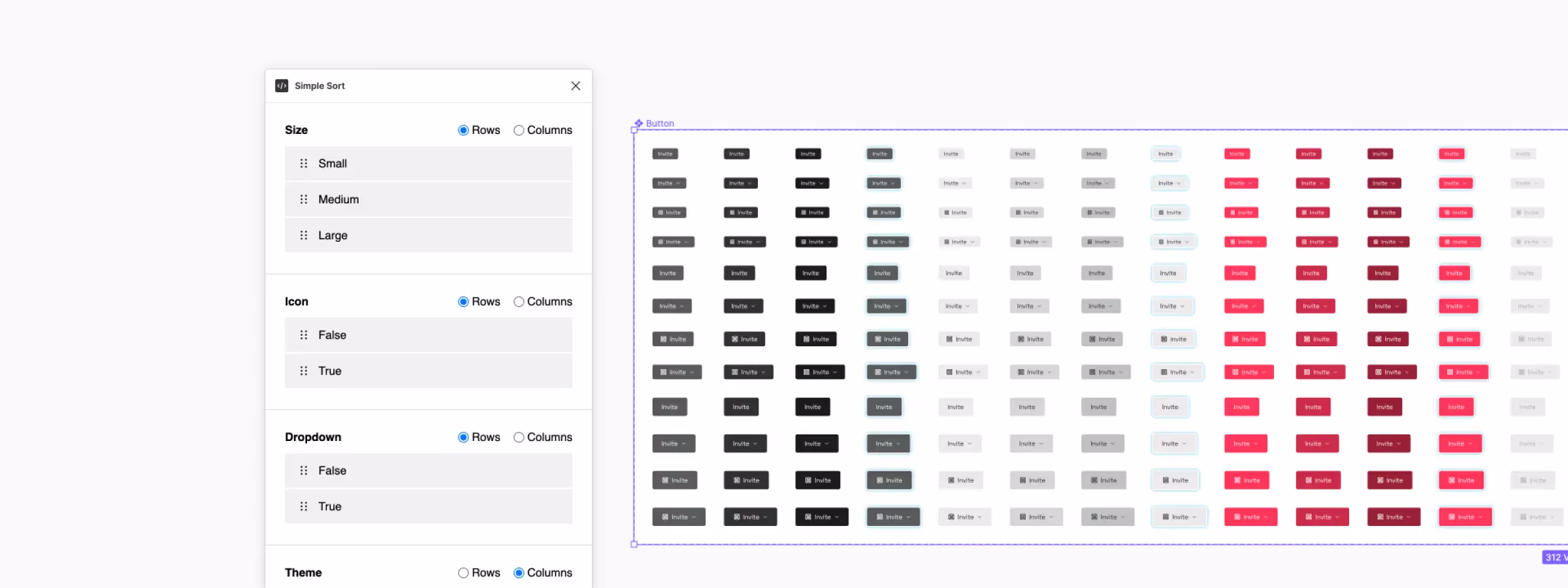 Simplifiez le tri des variants de vos composants avec le plugin Figma "Simple Sort"