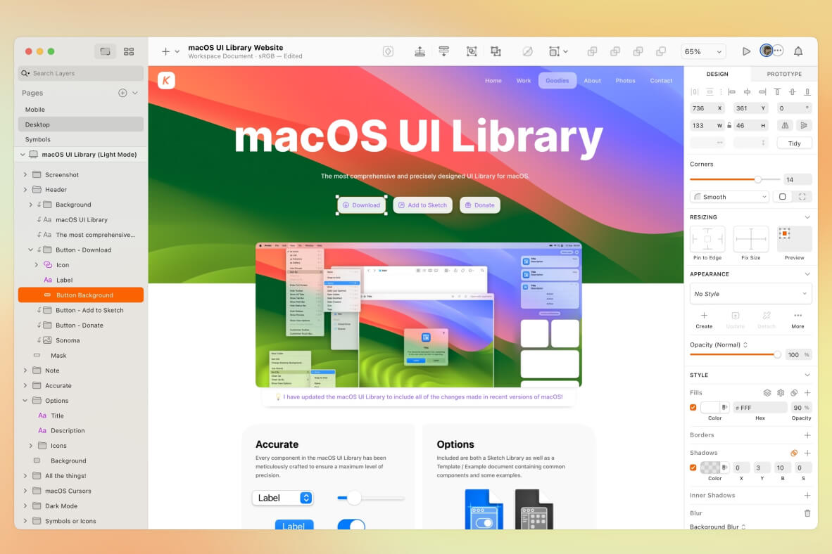 Interface de Sketch