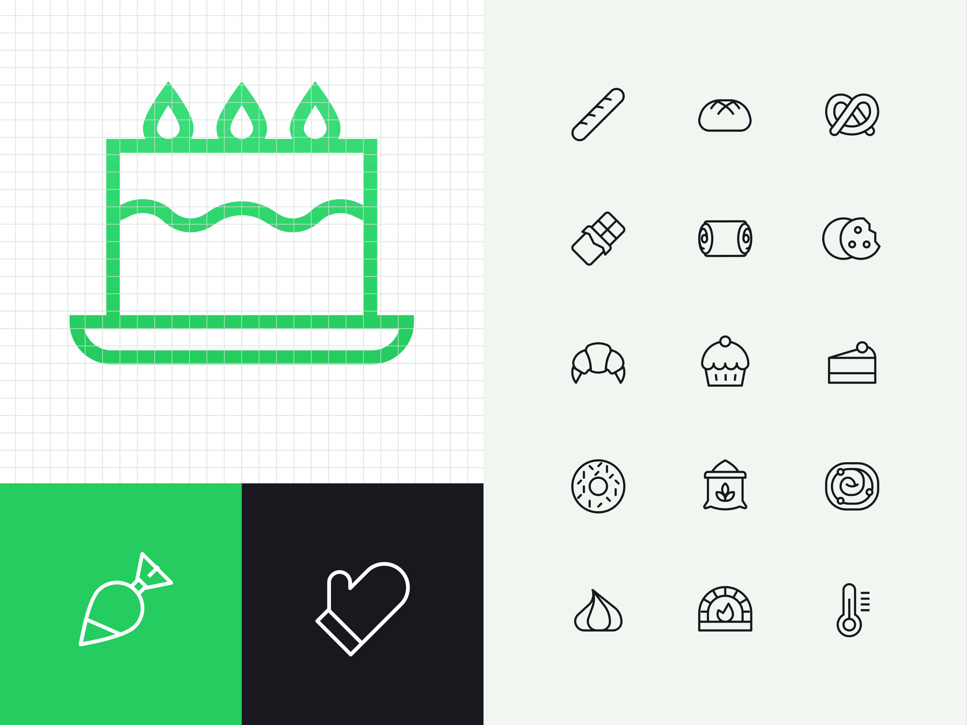 Bakery Pastry Icon Pack