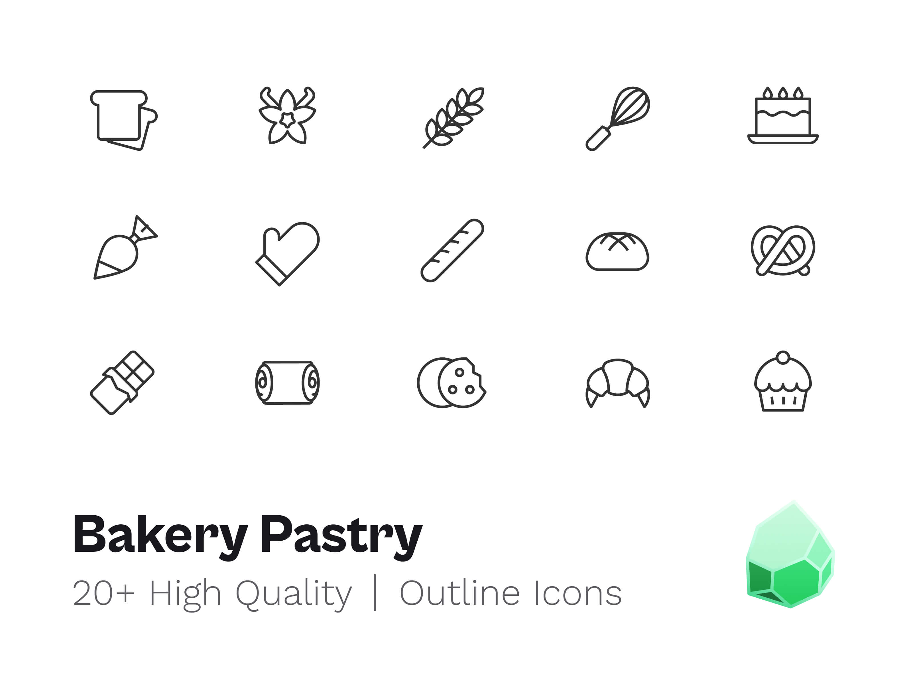 Bakery Pastry Icon Pack